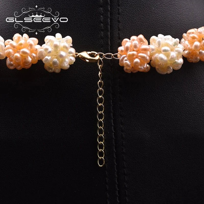 style 1 Natural Small Pearl Flower Collar Romantic Fashion Choker Necklace For Women Party Statement Jewelry