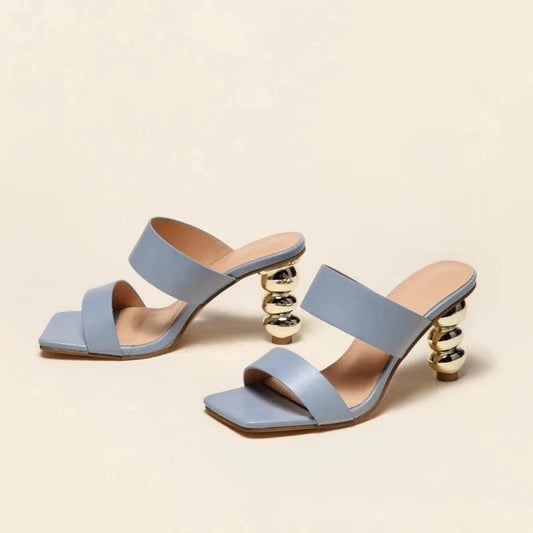 stylish slipper ladies outdoor Summer fashion plus size ladies shoes women shaped gourd heeled sandals women's high heels