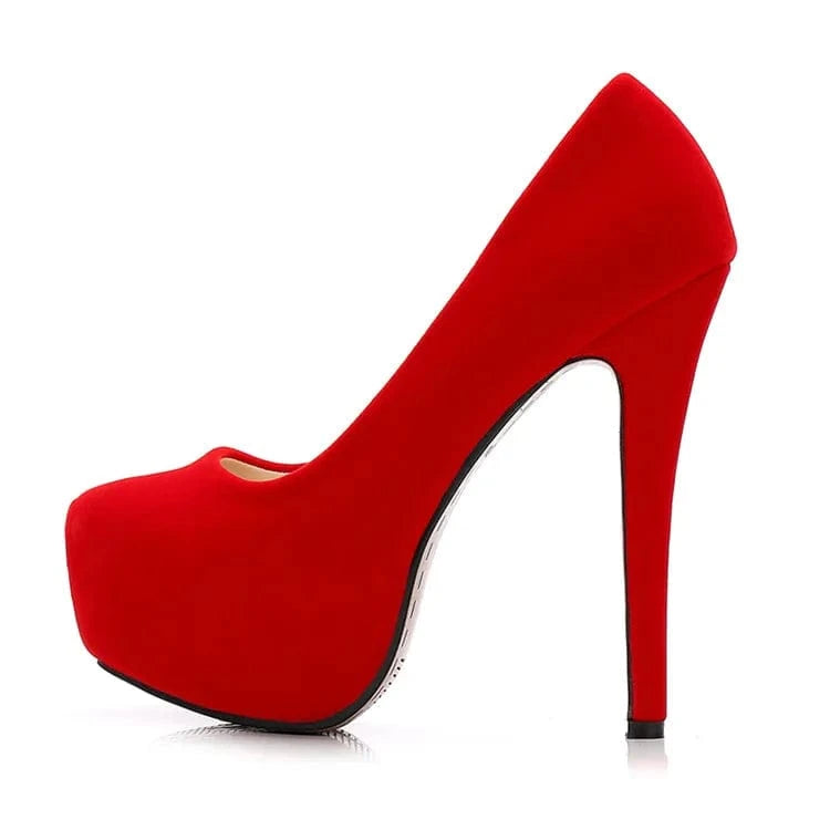 stylish stiletto girls trendy sexy red dance platform super high heel shoes