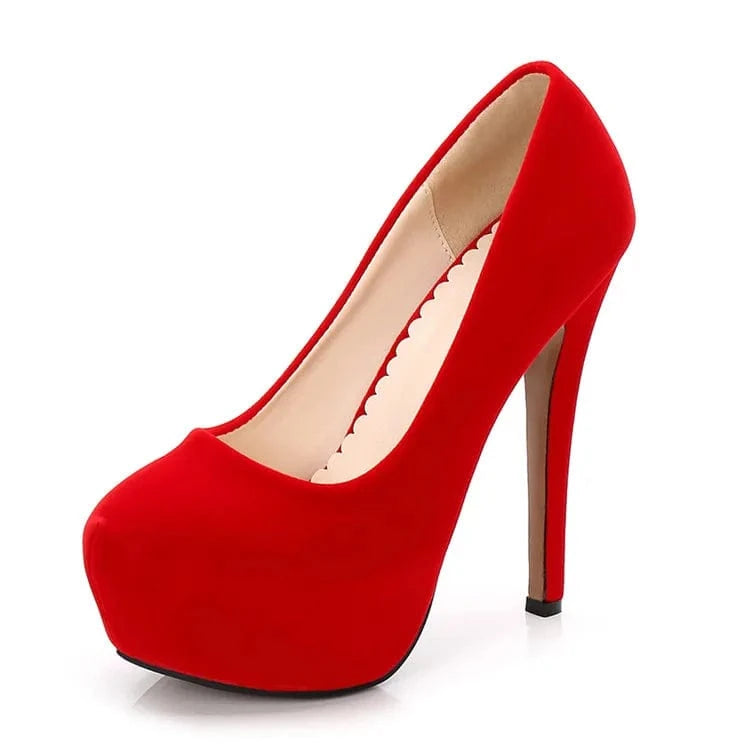 stylish stiletto girls trendy sexy red dance platform super high heel shoes