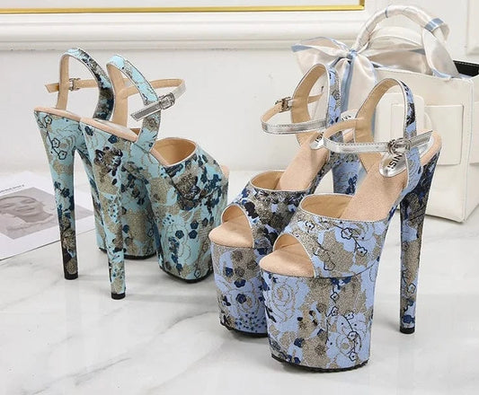 Stylish Summer Ladies Stripper Heels 20 CM High Heels Stilettos Sandals Sexy Platform Pole Dance Shoes Women