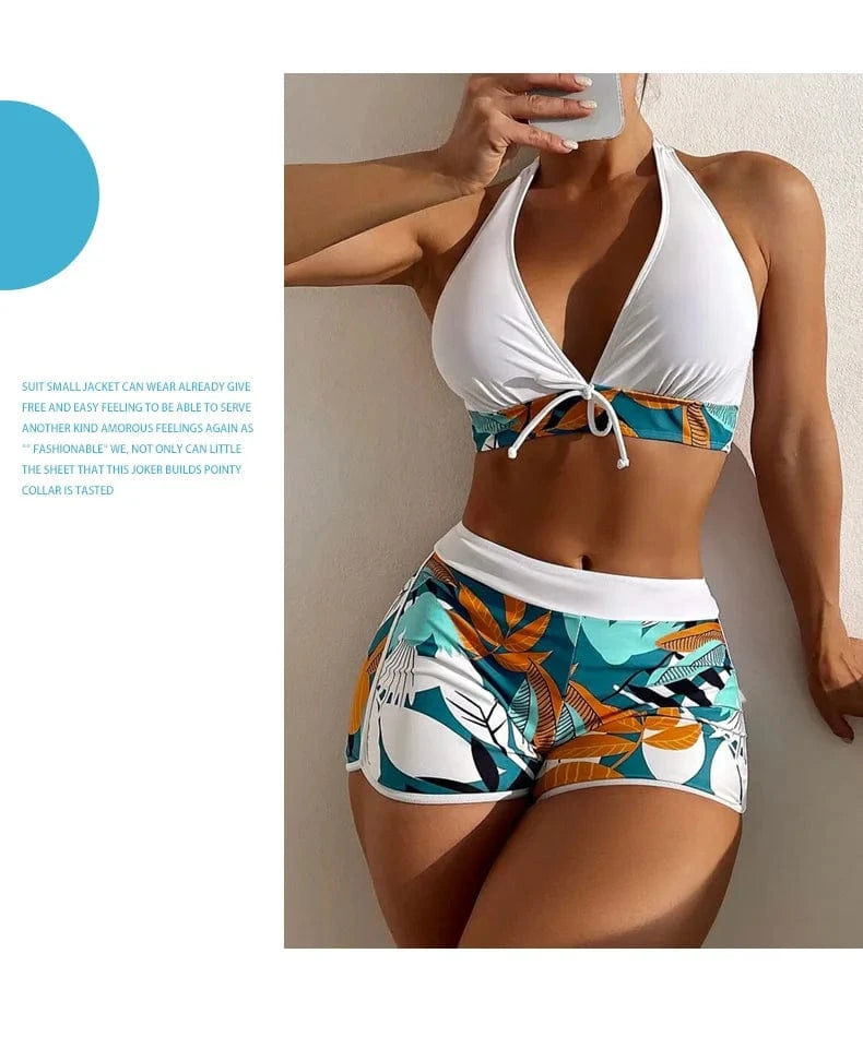 Summer 2023 Blue Sexy Tie Front Matching Bating Suit Extreme Bikini Swimwear Beachwear