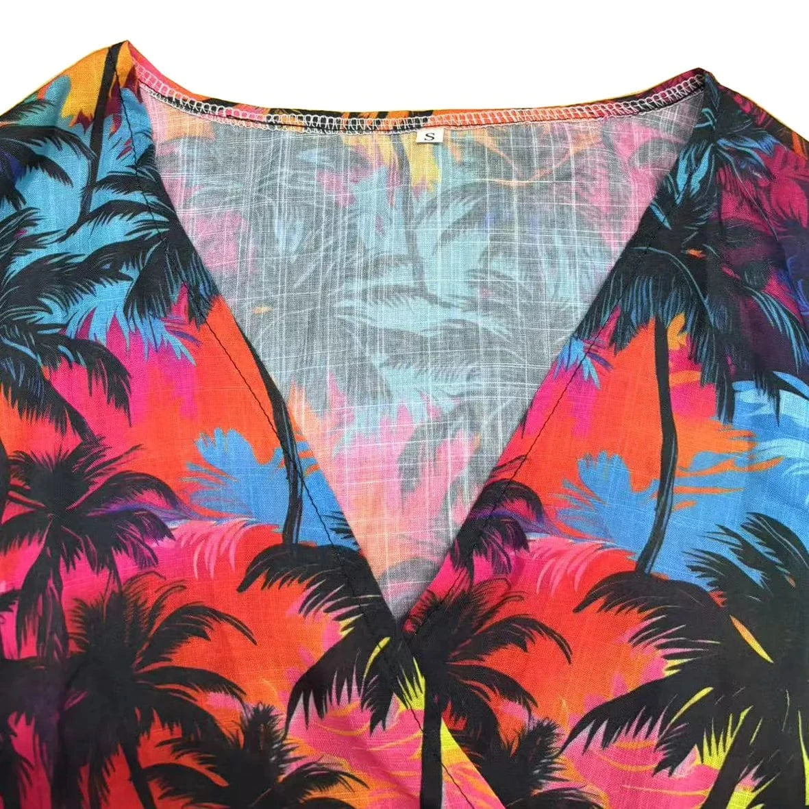 Summer 2025 printed slit flared sleeve vacation-style long chiffon dress, suitable for women on vacation and in beachwear