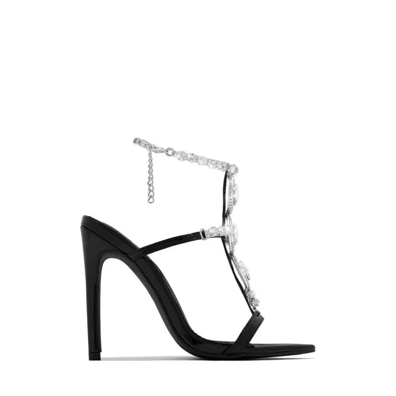 Summer Fashion sandals rhinestone diamond fashion luxury shoes ladies 2024 heels handbag bag and shoes set for women