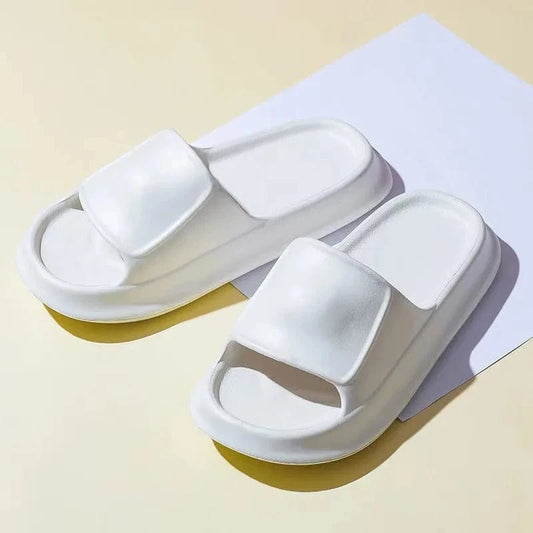 Summer home thick-soled slippers female couple bathroom bathing thick soft bottom outer wear sandals and slippers men