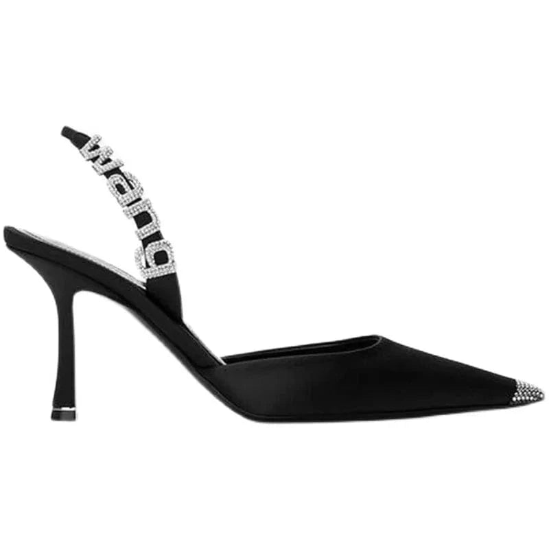 Summer new thin with female slippers foreign trade high heel women shoes sandals female women Letter root high heel shoes