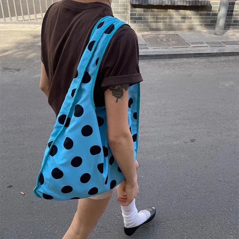 Summer Polka Dot Shoulder Bag Large Capacity Versatile Tote Bag Underarm Bag New Brand Women's Commuter Handbag Messenger Bag - SN Wigs & More