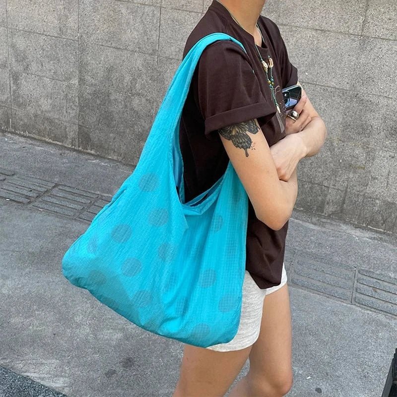Summer Polka Dot Shoulder Bag Large Capacity Versatile Tote Bag Underarm Bag New Brand Women's Commuter Handbag Messenger Bag - SN Wigs & More