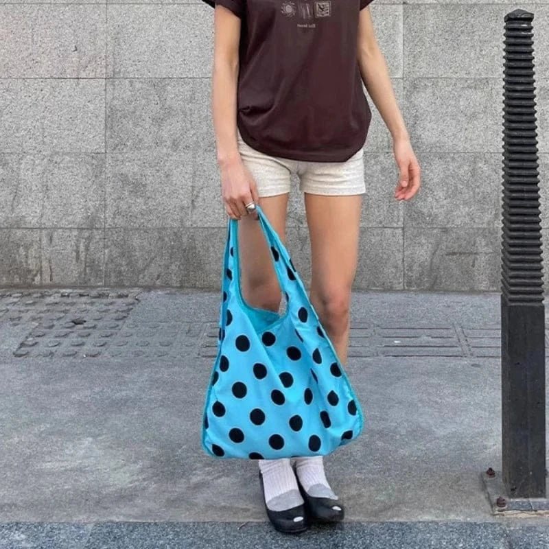 Summer Polka Dot Shoulder Bag Large Capacity Versatile Tote Bag Underarm Bag New Brand Women's Commuter Handbag Messenger Bag - SN Wigs & More