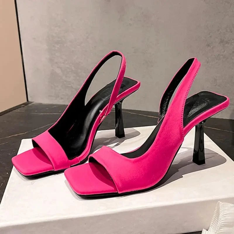 Summer Tacchi New Style Mules Shoes Sexy Thin Stiletto High Heel Slide Sandals for Women and Ladies