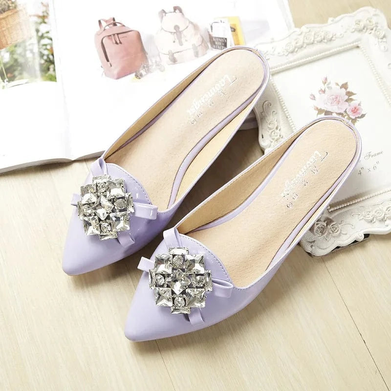 Summer Wrap-toe Sandal Women Point Toe Bowknot Buckle Sandal Slippers Ladies Outside Office Large Size Flat Sandals
