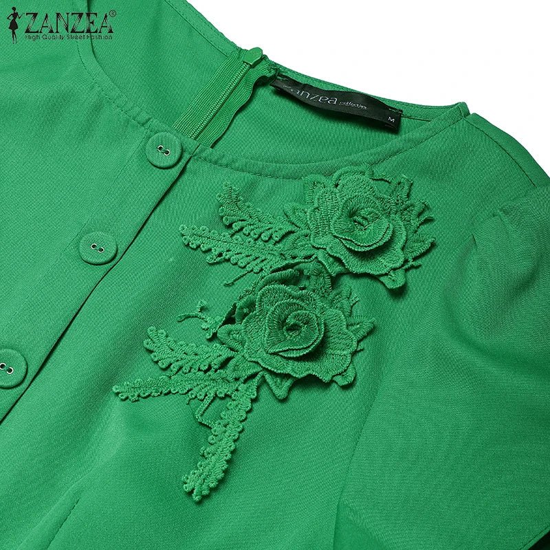 Sundress Pleated Solid Color Short Sleeve Lightweight Polyester Casual A Line Summer For Women - SN Wigs & More