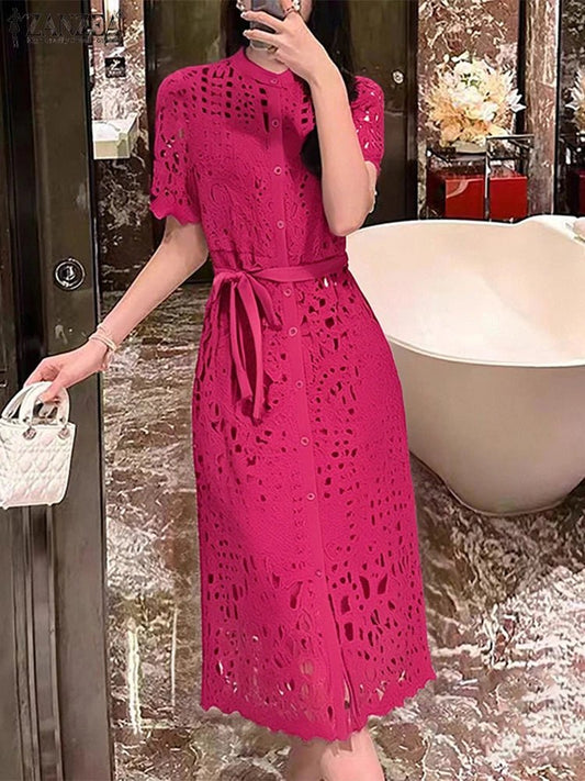 Sundress With Lace - Up Bodice - Vintage A - Line Style - SN Wigs & More
