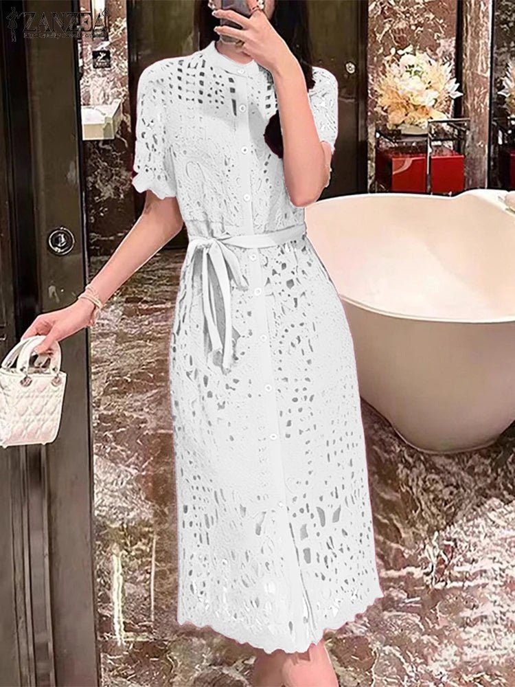 Sundress With Lace - Up Bodice - Vintage A - Line Style - SN Wigs & More
