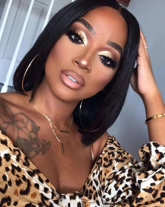 Sunlight wigs for black women peruvianhumanhairwig lace front human hair short bob wigs with baby hair 2x6 lace wig julia