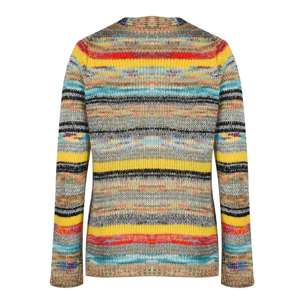 Sweater Knitted Cardigan Thin Loose Jacket  For Women Casual Y2k Crop Clothes Elegant Female Clothing Fashion Top