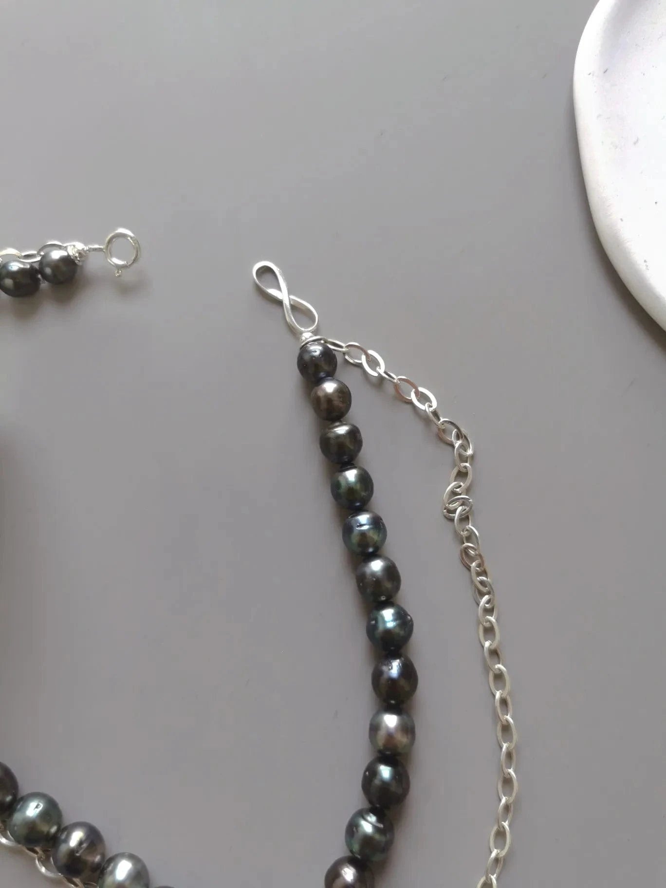 Tahitian black pearl necklace wholesale ladies baroque pearl necklace earring sterling silver 925 pearl jewelry necklace