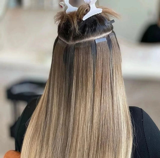 tape in hair remy 100% human hair russian long straight virgin natural cuticle aligned double drawn mini invisible tape hair