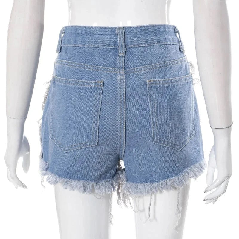 Tassel Denim Ladies Jean Shorts for Summer Denim Hot Pants Women Tight Jeans Short Skin Tight Jean Shorts