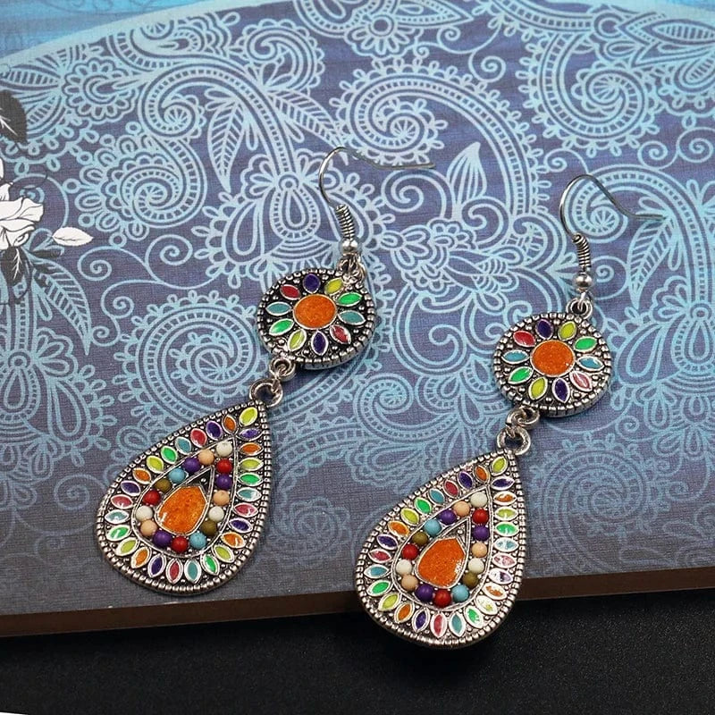 Tassel Vintage Statement Drop Dangle Earrings for Women Girls Long Bohemian Earrings Set Boho Jewelry