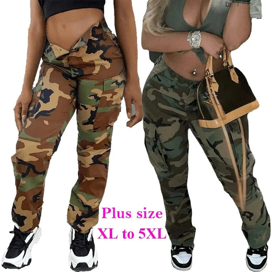 TB5550 Wholesale boutique clothing streetwear fall 2024 women clothes oversize trouser casual camo pants plus size women's pants
