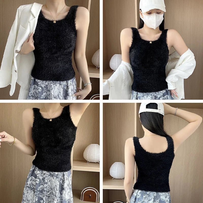 Thermal Camisole Plush Fleece Lining Soft Winter Cozy - SN Wigs & More