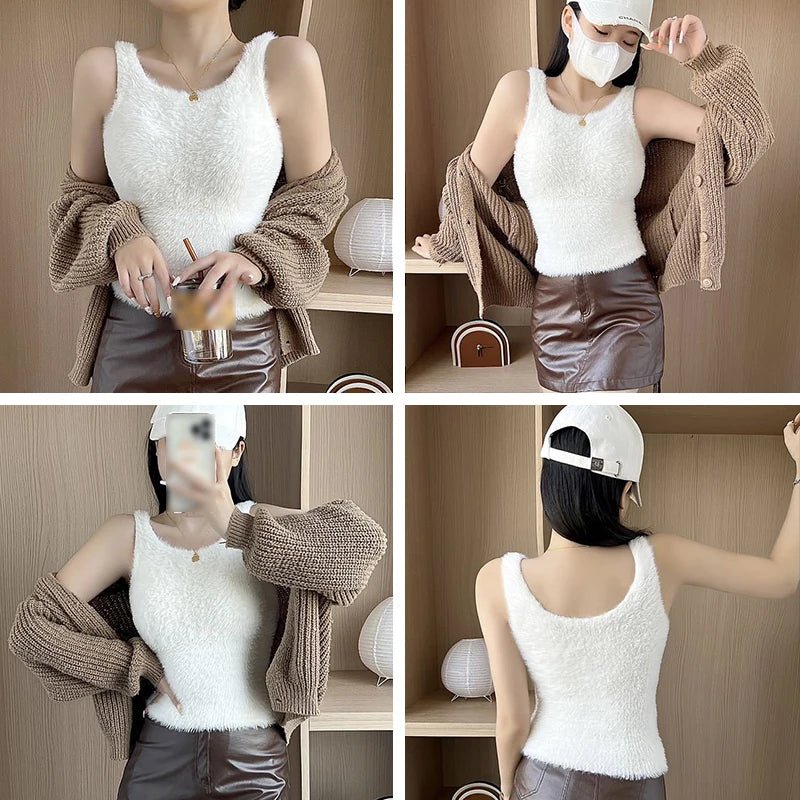 Thermal Camisole Plush Fleece Lining Soft Winter Cozy - SN Wigs & More