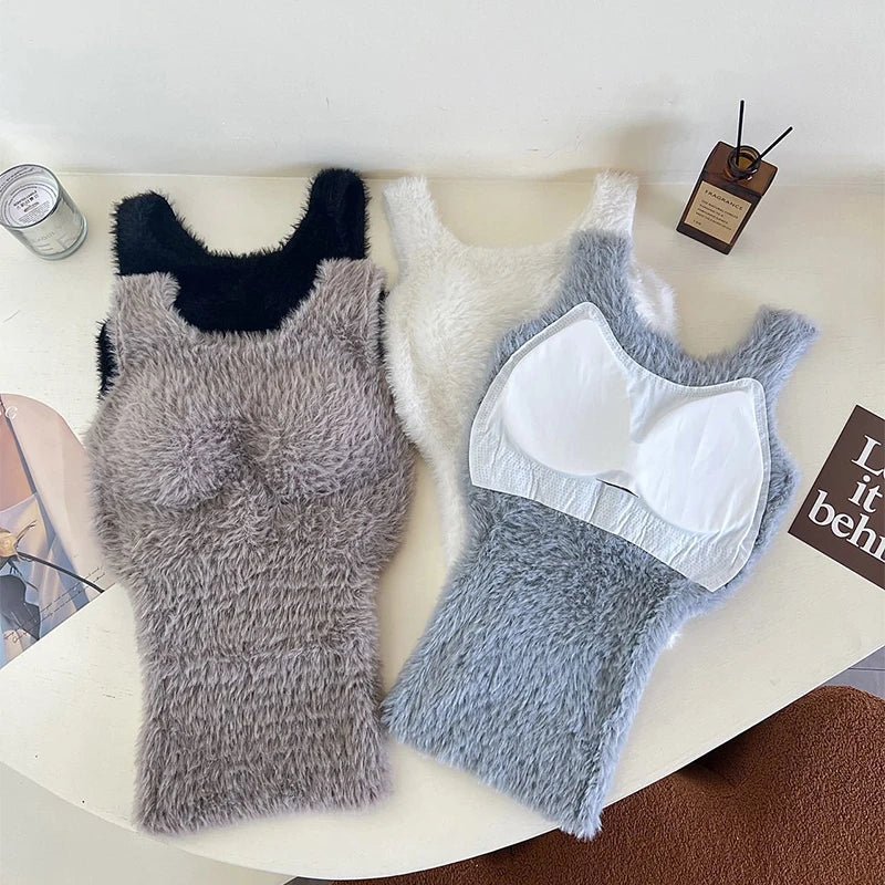Thermal Camisole Plush Fleece Lining Soft Winter Cozy - SN Wigs & More