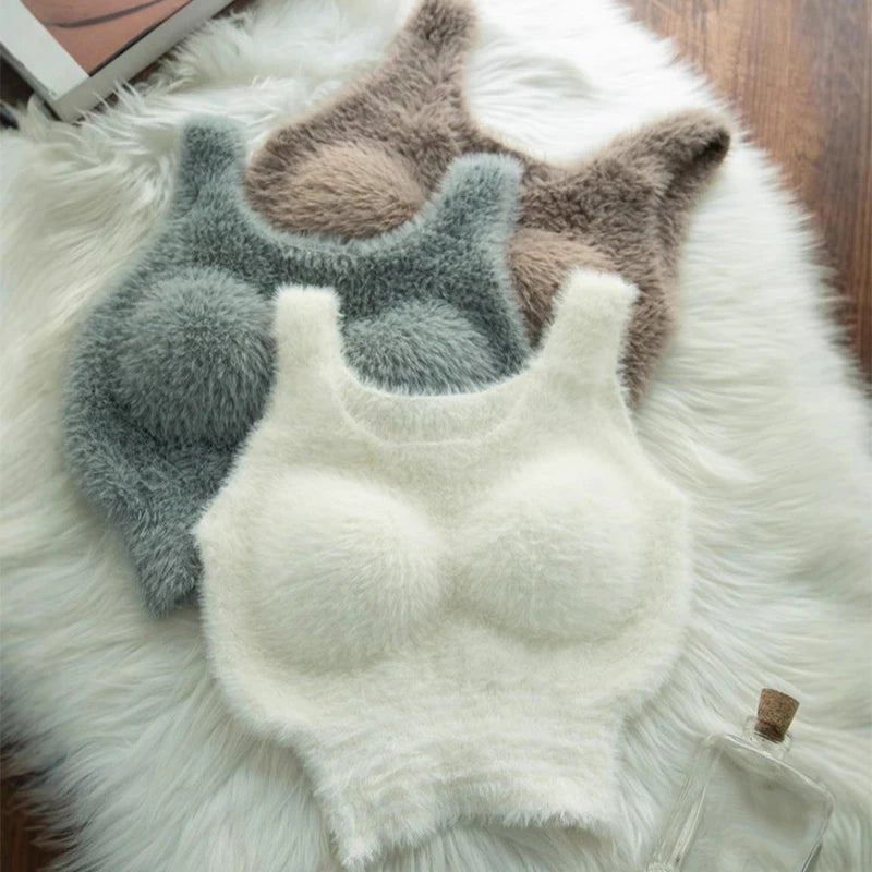 Thermal Camisole Plush Fleece Lining Soft Winter Cozy - SN Wigs & More
