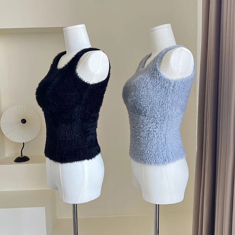 Thermal Camisole Plush Fleece Lining Soft Winter Cozy - SN Wigs & More