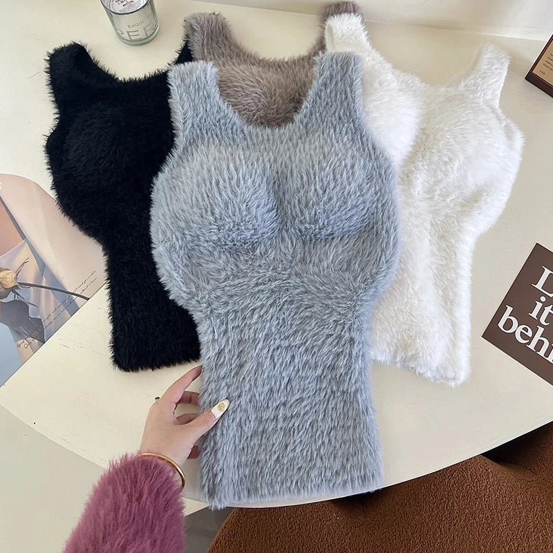 Thermal Camisole Plush Fleece Lining Soft Winter Cozy - SN Wigs & More