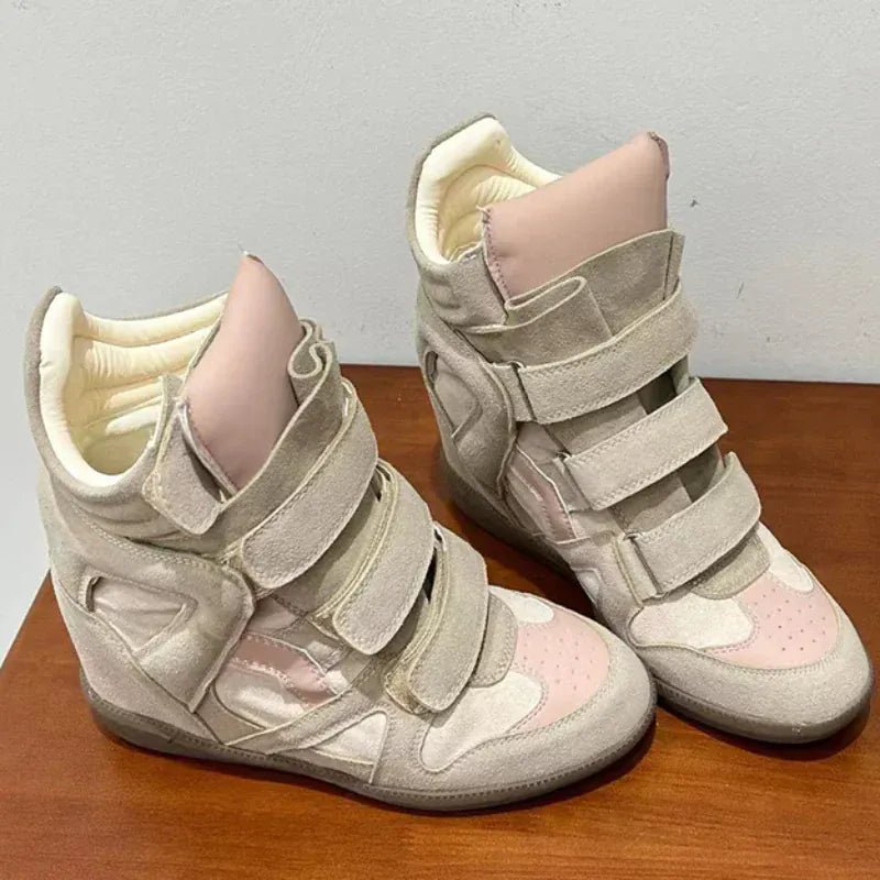 Thick - soled Casual Sneakers New Women's Versatile Fashion Casual Shoes Stylish Retro High - top Design Comfortable Sports Shoes - SN Wigs & More