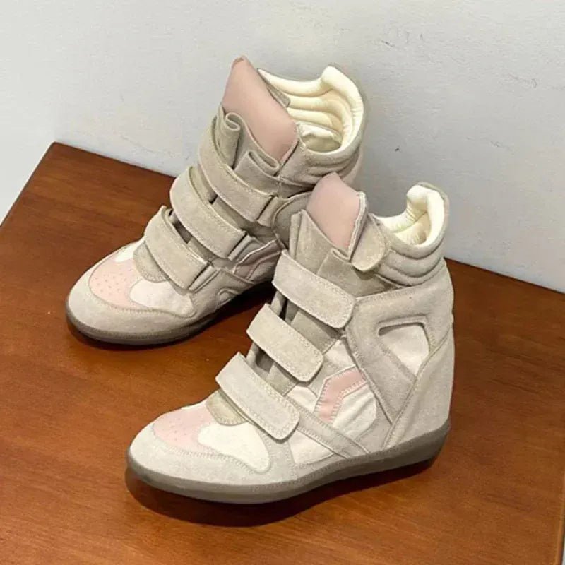 Thick - soled Casual Sneakers New Women's Versatile Fashion Casual Shoes Stylish Retro High - top Design Comfortable Sports Shoes - SN Wigs & More