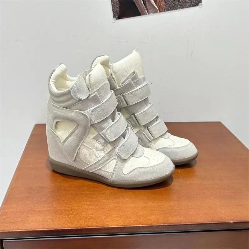 Thick - soled Casual Sneakers New Women's Versatile Fashion Casual Shoes Stylish Retro High - top Design Comfortable Sports Shoes - SN Wigs & More