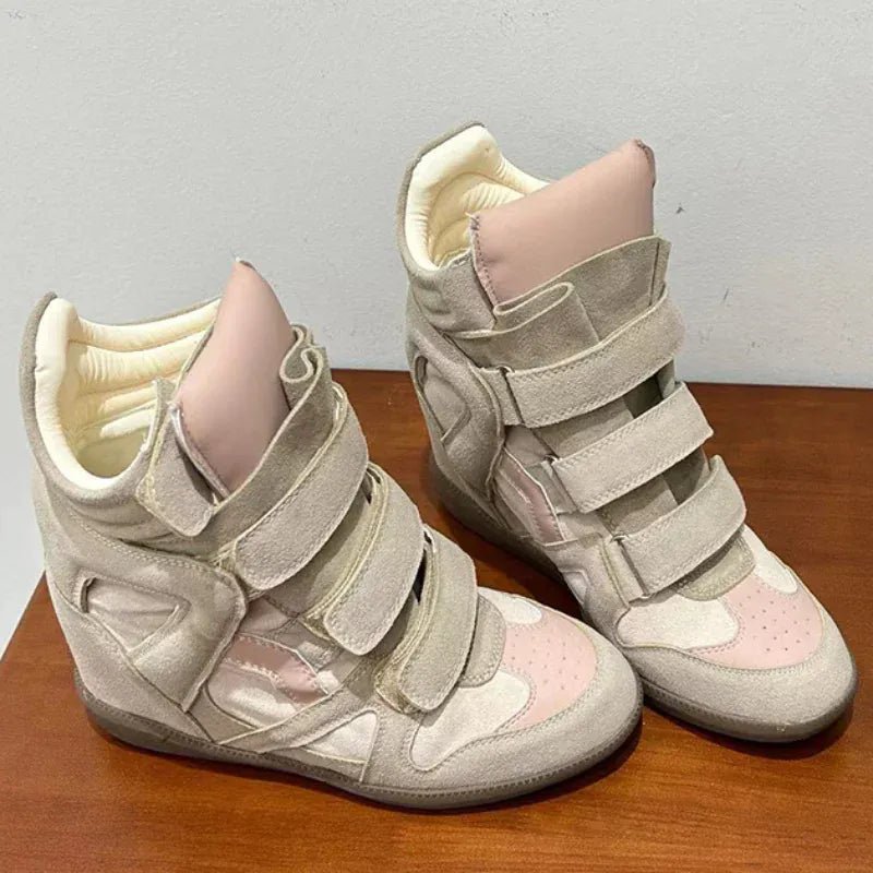 Thick - soled Casual Sneakers New Women's Versatile Fashion Casual Shoes Stylish Retro High - top Design Comfortable Sports Shoes - SN Wigs & More