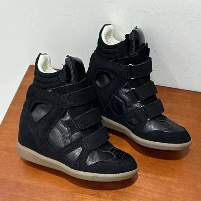 Thick - soled Casual Sneakers New Women's Versatile Fashion Casual Shoes Stylish Retro High - top Design Comfortable Sports Shoes - SN Wigs & More
