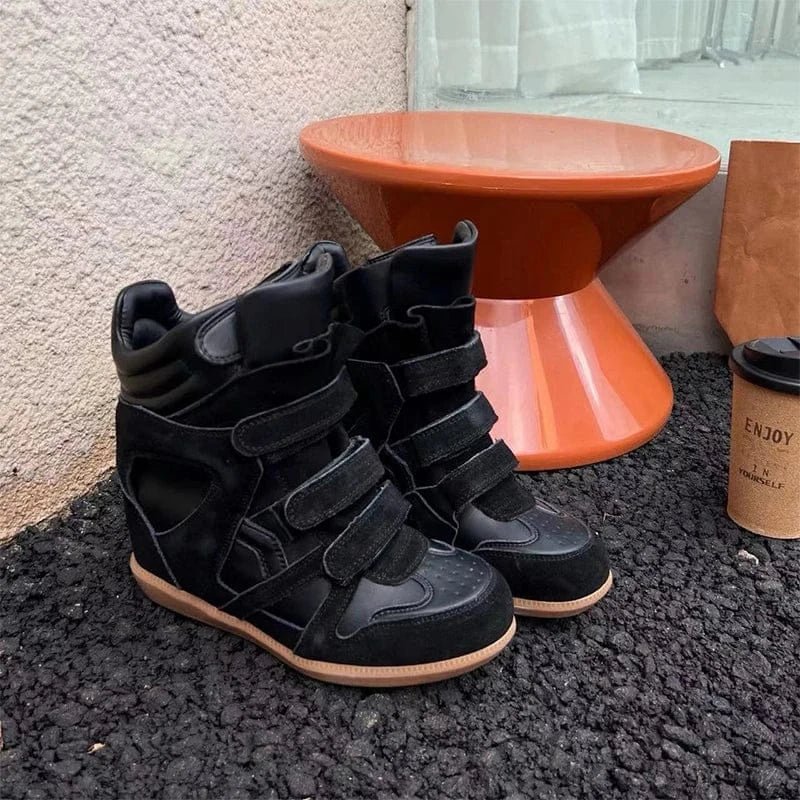 Thick - soled Casual Sneakers New Women's Versatile Fashion Casual Shoes Stylish Retro High - top Design Comfortable Sports Shoes - SN Wigs & More