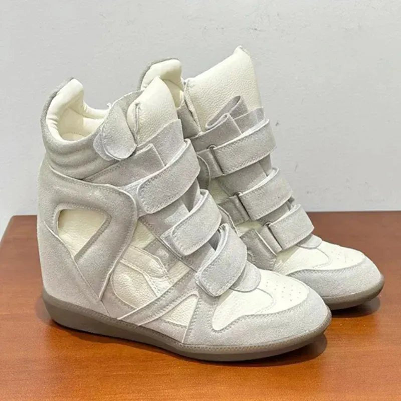Thick - soled Casual Sneakers New Women's Versatile Fashion Casual Shoes Stylish Retro High - top Design Comfortable Sports Shoes - SN Wigs & More