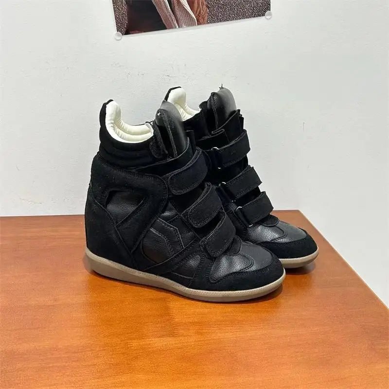 Thick - soled Casual Sneakers New Women's Versatile Fashion Casual Shoes Stylish Retro High - top Design Comfortable Sports Shoes - SN Wigs & More
