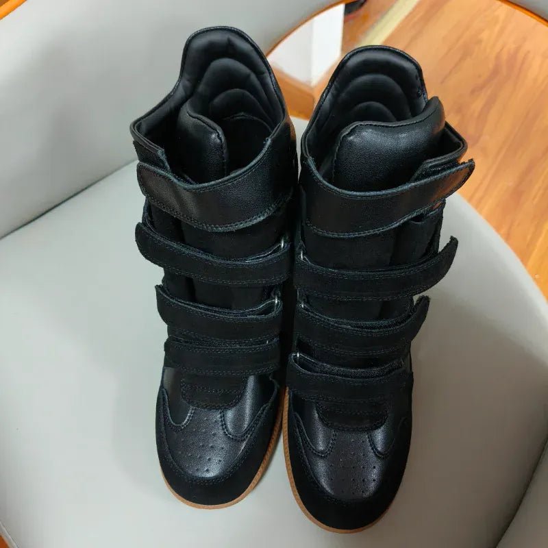 Thick - soled Casual Sneakers New Women's Versatile Fashion Casual Shoes Stylish Retro High - top Design Comfortable Sports Shoes - SN Wigs & More