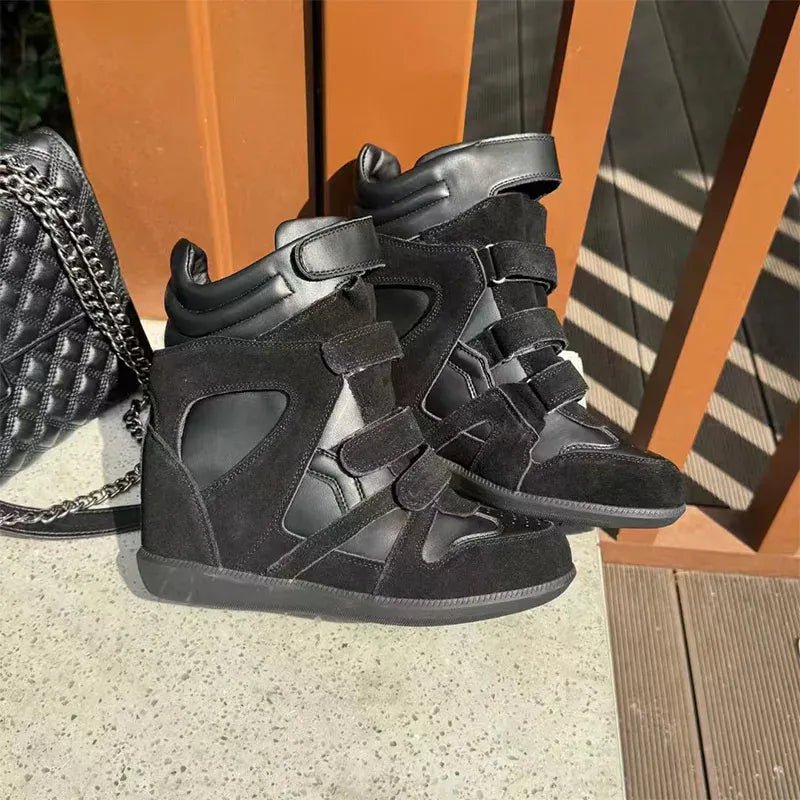 Thick - soled Casual Sneakers New Women's Versatile Fashion Casual Shoes Stylish Retro High - top Design Comfortable Sports Shoes - SN Wigs & More