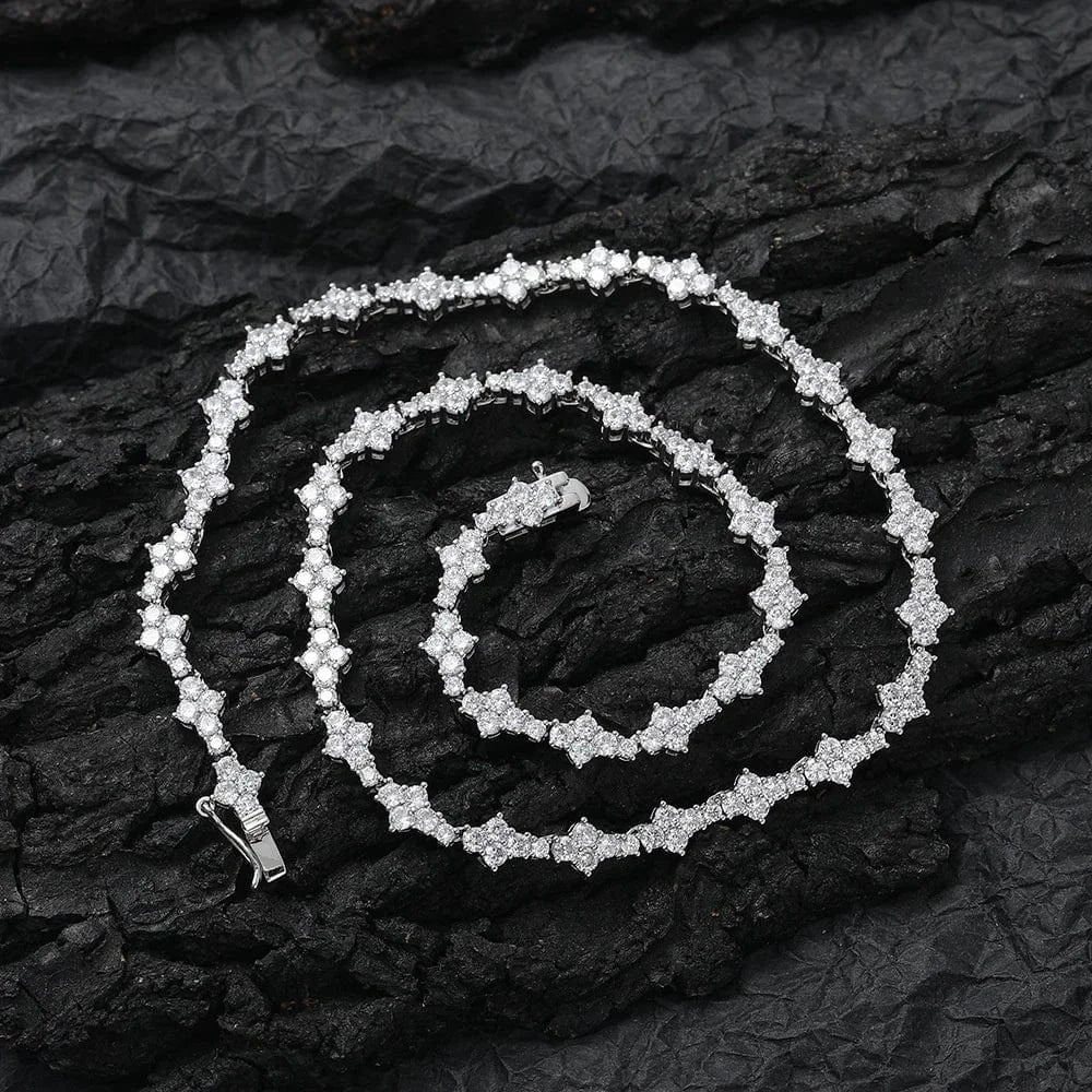 Top Icy Honeycomb Chain 3mm Tennis Chain Fashion Jewelry Honey Necklace Brass 18K Gold Plated 3A CZ Shiny Necklace Chain