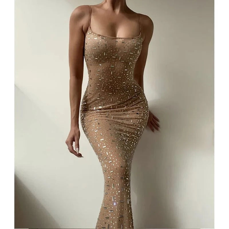 Top Quality Romantic Women Party Evening Dresses 2024 Elegant Luxury Applique Rhinestone Dress