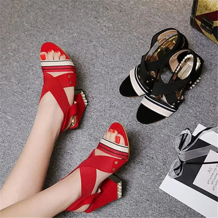 TOP quality women popular shoes block heels new arrival woman other shoes ladies high heel sandals