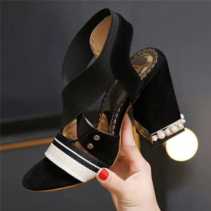 TOP quality women popular shoes block heels new arrival woman other shoes ladies high heel sandals