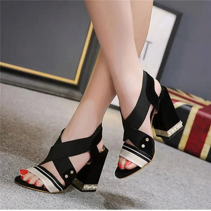 TOP quality women popular shoes block heels new arrival woman other shoes ladies high heel sandals