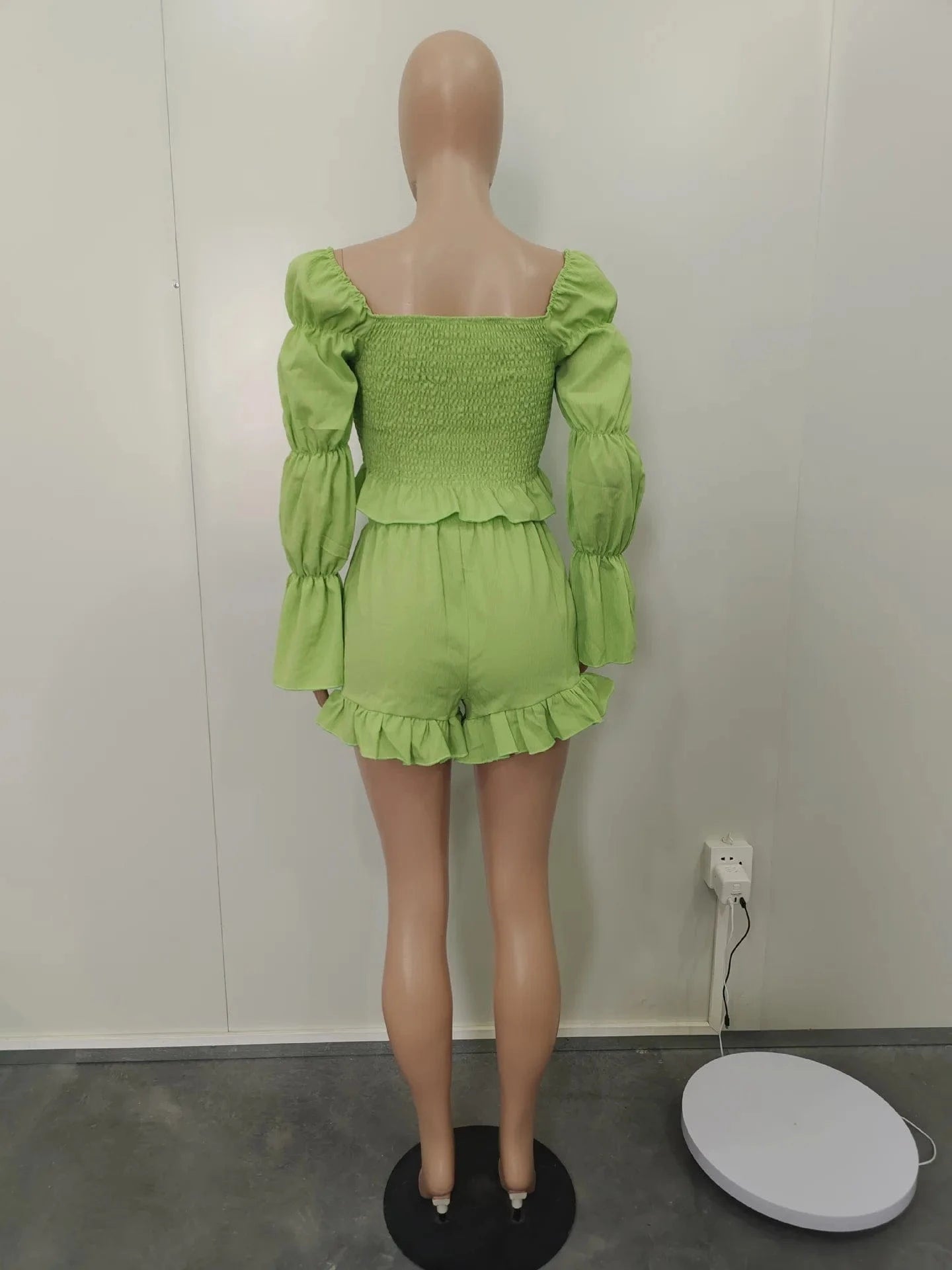 Top Selling Trending Products 2023 New Arrivals 2 Piece Shorts Set Crop Tops for Women Puff Sleeve Cute Women Shorts Set Street