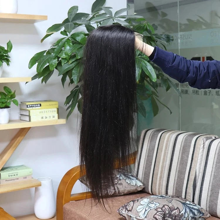 Top virgin ST 13*4 TP lace wig / 22 Inches Good quality toupee vendor human hair toupee 1B# human hair lace wig for black women,deep wave hd full lace human hair wigs