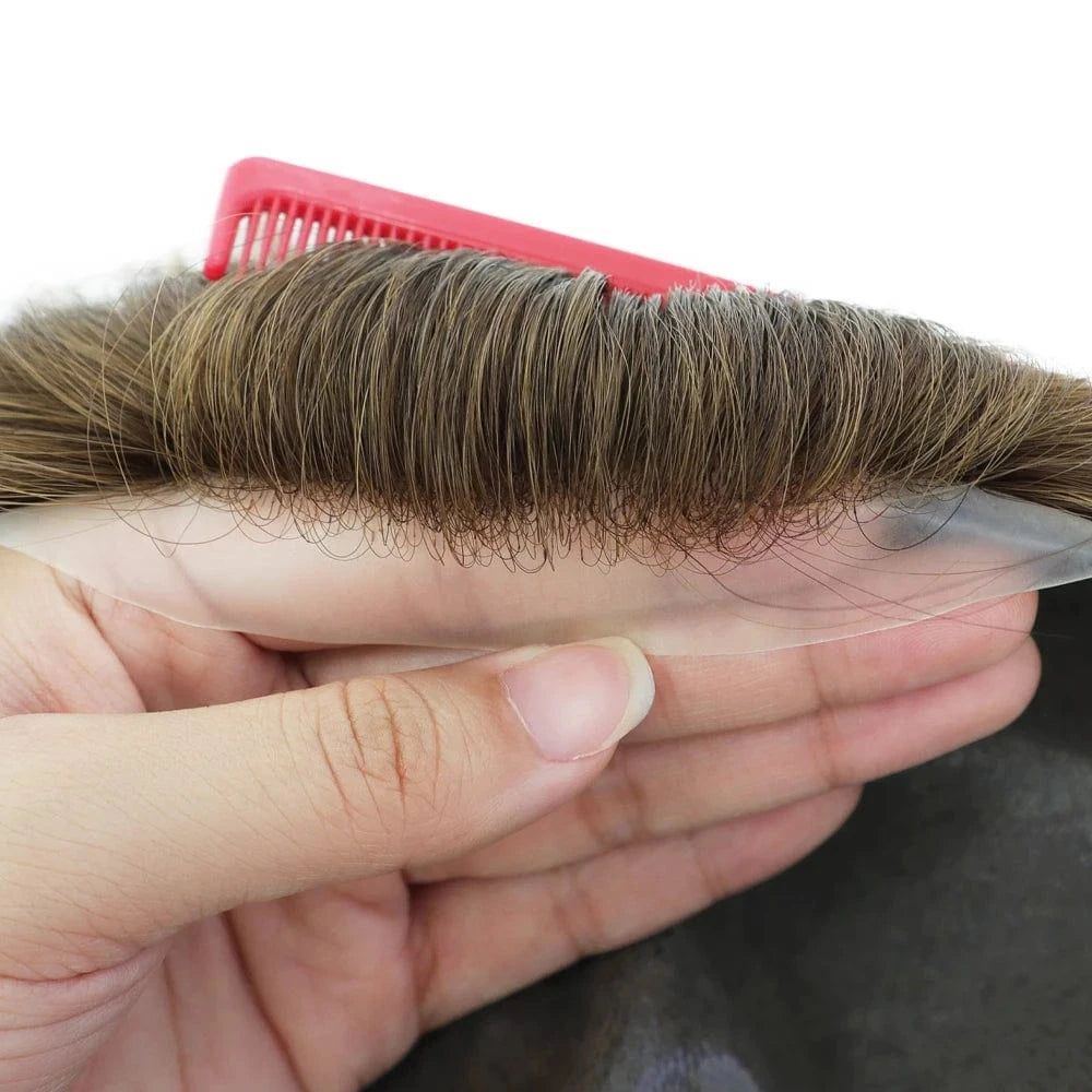 TP22 Natural looking 100% Chinese cuticle remy hair natural knotted polyskin topper for women human hair wigs