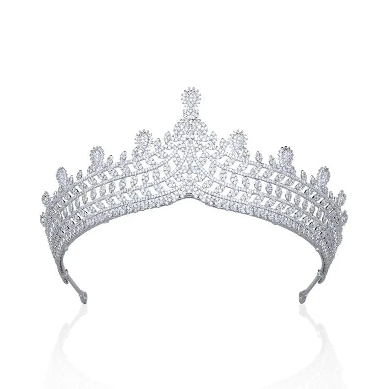 TR90043 hot selling women statement jewelry cubic zircon tiara bridal accessories crown